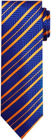 Jacob Alexander Men's Woven Chevron Stripes Pattern Regular or Slim Neck Tie in Saudi Arabia