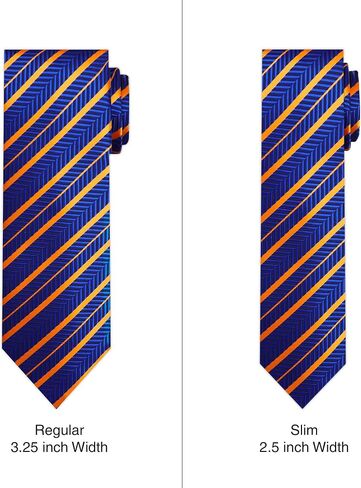 Jacob Alexander Men's Woven Chevron Stripes Pattern Regular or Slim Neck Tie in Saudi Arabia