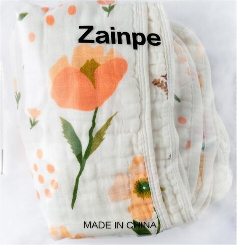 Zainpe 6Pcs Snap Cotton Muslin Baby Burp Cloths & Bibs Set Soft Absorbent Drooling Bibs Adjustable Face Towels in Saudi Arabia