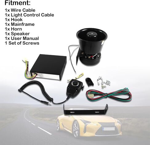 400 واط DC12V 9 الصوت بصوت عال سيارة جهاز إنذار للتحذير الشرطة النار مكبر صوت نظام + هيئة التصنيع العسكري سيارة بوق الإنذار هيئة التصنيع العسكري 9 قطع غيار السيارات الصوت in Saudi Arabia