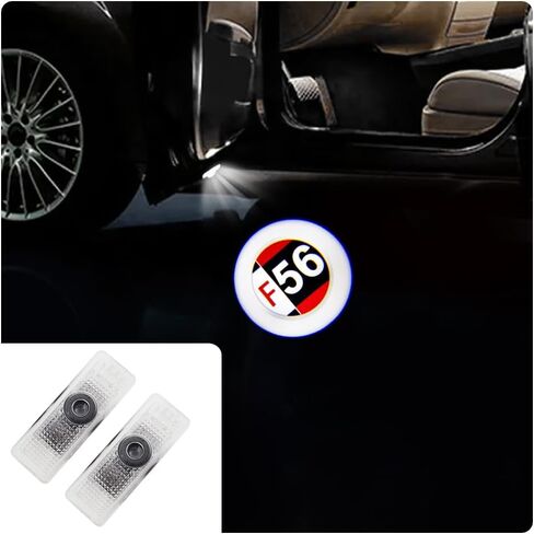2 pcs LED Car Door Logo Lights Courtesy Projector Laser Puddle lamp Ghost Shadow Light Accessories Compatible with r55/r56/r57/r58/r59/r60/r51/f54/f56/f55/f60 (03) in Saudi Arabia