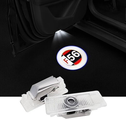 2 pcs LED Car Door Logo Lights Courtesy Projector Laser Puddle lamp Ghost Shadow Light Accessories Compatible with r55/r56/r57/r58/r59/r60/r51/f54/f56/f55/f60 (03) in Saudi Arabia