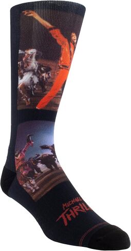 Michael Jackson Officially Licensed Dye Sublimation Crew Socks - Cushioned Novelty Socks for Men and Women in Saudi Arabia