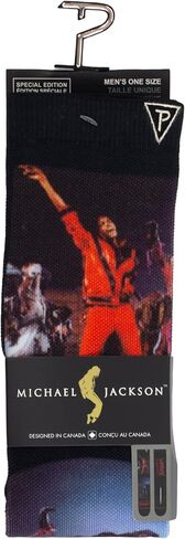 Michael Jackson Officially Licensed Dye Sublimation Crew Socks - Cushioned Novelty Socks for Men and Women in Saudi Arabia