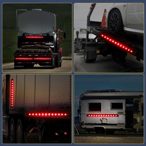 Red Trailer Light Bar, 17Inch 12 LED Trailer Brake Tail Light Stop Turn Park Brake Light Waterproof Enclosed Trailer Lights for Boat Truck RV UTV ATV in Saudi Arabia