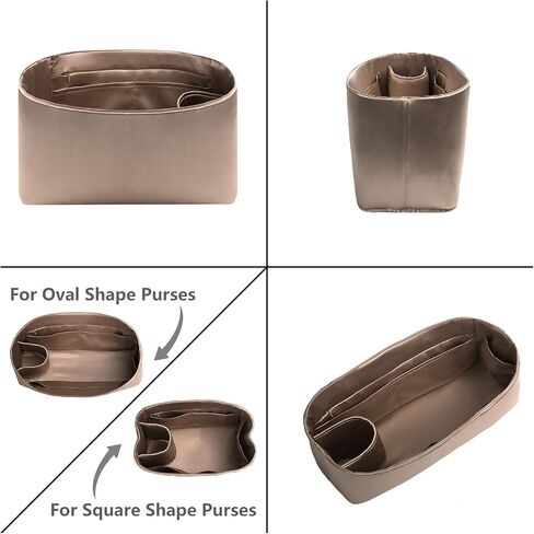 Purse Organizer Insert For Handbags, Tote Bag Organizer Insert, Silk Smooth Bag Organizer with Bottle Holder,Bag Organizer for Speedy,Neverfull,ONTHEGO,Artsy etc,4 Sizes in Saudi Arabia