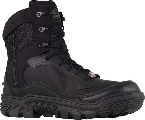 Thorogood 834-6016 حذاء Veracity GTX للرجال - مقاس 7 بوصات مقاوم للماء بسحاب جانبي، أسود - 9.5 W US in Kuwait