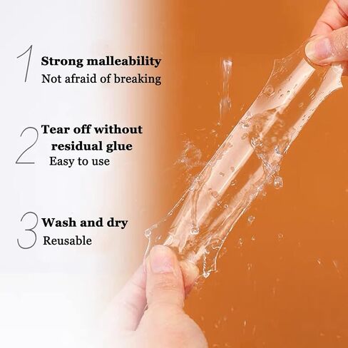 Double Sided Tape Heavy Duty Mounting Tape Waterproof Adhesive Strips Strong Elasticity Reused Multipurpose Nano Two Sided Tape Strong Adhesive for Home, Office, Car, Outdoor (9.85ft) in Saudi Arabia