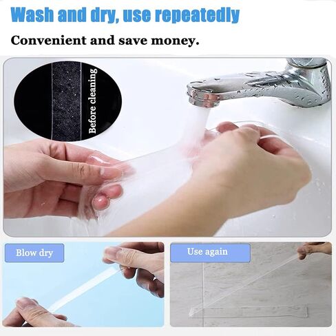 Double Sided Tape Heavy Duty Mounting Tape Waterproof Adhesive Strips Strong Elasticity Reused Multipurpose Nano Two Sided Tape Strong Adhesive for Home, Office, Car, Outdoor (9.85ft) in Saudi Arabia