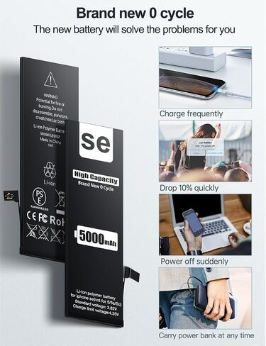 EMNT (5500mAh) Battery for iPhone 7 (2023 New Version),(Model:A1660, A1778, A1779) Replacement Battery with High Capacity for iPhone 7 with Full Remove Repair Tool Kit.22 in Saudi Arabia