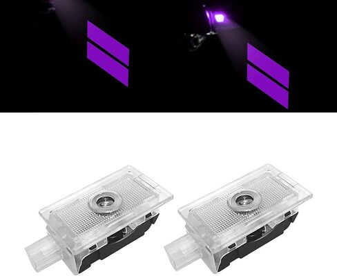 2PCS Door Lights Logo for Dodge Charger Accessories LED Ghost Shadow Welcome Puddle Projection Lamps for Dodge Charger Interior Accessories(Blue Double Stripe) in Saudi Arabia
