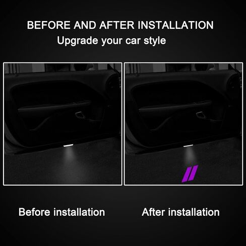 2PCS Door Lights Logo for Dodge Charger Accessories LED Ghost Shadow Welcome Puddle Projection Lamps for Dodge Charger Interior Accessories(Blue Double Stripe) in Saudi Arabia