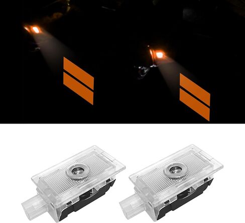 2PCS Door Lights Logo for Dodge Charger Accessories LED Ghost Shadow Welcome Puddle Projection Lamps for Dodge Charger Interior Accessories(Blue Double Stripe) in Saudi Arabia