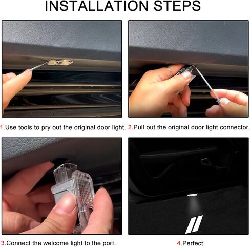 2 قطعة شعار أضواء الباب لملحقات دودج تشارجر LED شبح الظل ترحيب البركة مصابيح الإسقاط لشاحن دودج الملحقات الداخلية (شريط أزرق مزدوج) in Kuwait