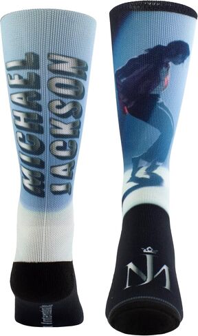 Michael Jackson Officially Licensed Dye Sublimation Crew Socks - Cushioned Novelty Socks for Men and Women in Saudi Arabia