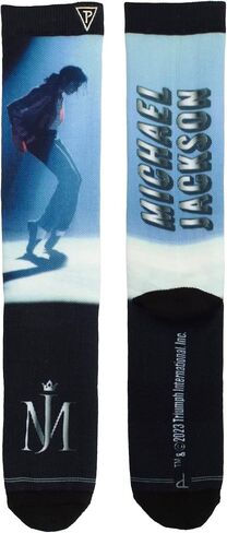Michael Jackson Officially Licensed Dye Sublimation Crew Socks - Cushioned Novelty Socks for Men and Women in Saudi Arabia