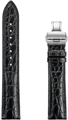 Alligator Leather Watch Band for Women Men Quick Release Bands Vintage Classic Wristbands Replacement Crocodile Strap for 18mm 19mm 20mm 21mm 22mm in Saudi Arabia