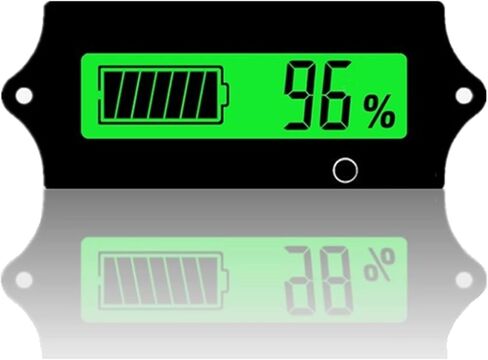 مؤشر سعة بطارية RV 12/24/36/48 فولت تيار مستمر لبطارية الجهد الكهربي وجهاز قياس متر فاحص شاشة LCD وإضاءة خلفية خضراء لبطاريات الليثيوم الرصاص الحمضية وLiFePO4 وعربة الجولف والقارب والدراجة النارية in Kuwait