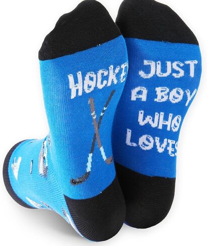 Hockey Gifts For Boys Girls Kids - Boys Hockey Gifts Socks Birthday Gift for 6 8 Year Old Boy - Funny Hockey Gifts For Boys Kids - Tween Preteen Gifts in Kuwait