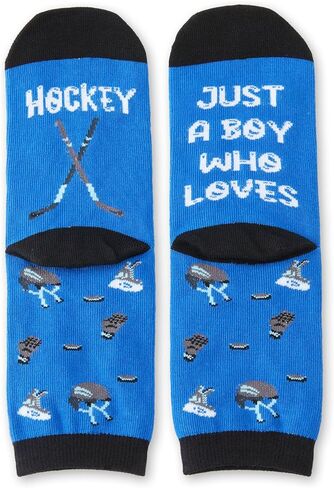 Hockey Gifts For Boys Girls Kids - Boys Hockey Gifts Socks Birthday Gift for 6 8 Year Old Boy - Funny Hockey Gifts For Boys Kids - Tween Preteen Gifts in Kuwait
