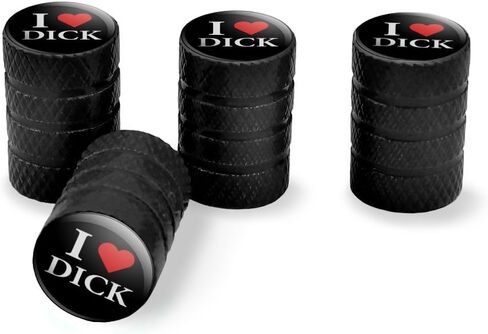 I Love Dick Heart Tire Rim Wheel Aluminum Valve Stem Caps in Saudi Arabia
