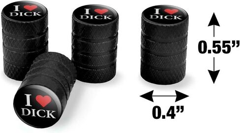 I Love Dick Heart Tire Rim Wheel Aluminum Valve Stem Caps in Saudi Arabia