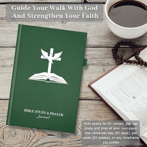 Bible Study Journal & Prayer Journal with Bible Reading Tracker, Verse Mapping Journal, Christian Devotional & Faith Planner, Church Notebook for Note Taking, Religious Gifts for Women Men in Kuwait