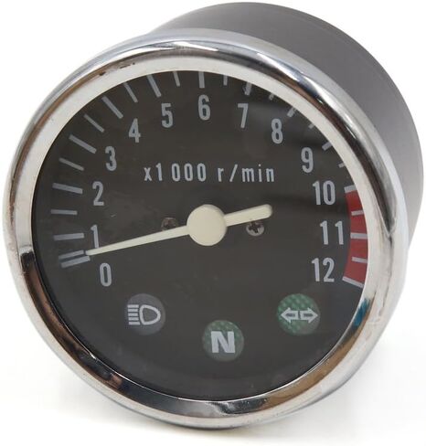 Uxcell 0-12000r/min مقياس سرعة الدوران التناظري ذو الشكل الدائري لسكوتر الدراجات النارية GN in Saudi Arabia