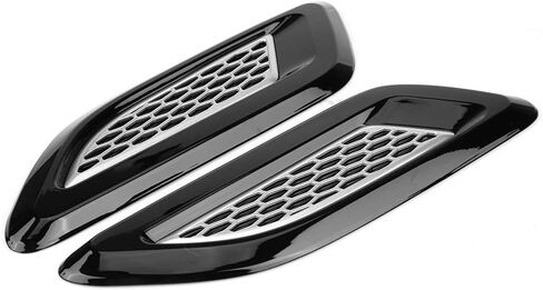 Car Hood Vent，Exterior Hood Air Vent Outlet Wing Trim for Land Rover Evoque 2012-2018 (Two-Toned) in Kuwait