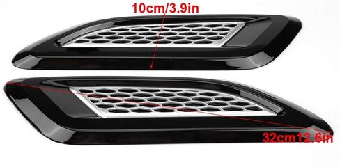 Car Hood Vent，Exterior Hood Air Vent Outlet Wing Trim for Land Rover Evoque 2012-2018 (Two-Toned) in Kuwait