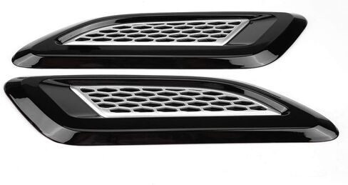 Car Hood Vent，Exterior Hood Air Vent Outlet Wing Trim for Land Rover Evoque 2012-2018 (Two-Toned) in Kuwait