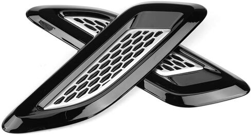 Car Hood Vent，Exterior Hood Air Vent Outlet Wing Trim for Land Rover Evoque 2012-2018 (Two-Toned) in Kuwait