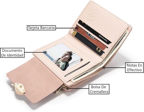 Wallets For Women Large Clutch Wristlet Phone Ladies Girls Cute Long Bifold Purse Unique Original Gift (Pink/Small) in Saudi Arabia