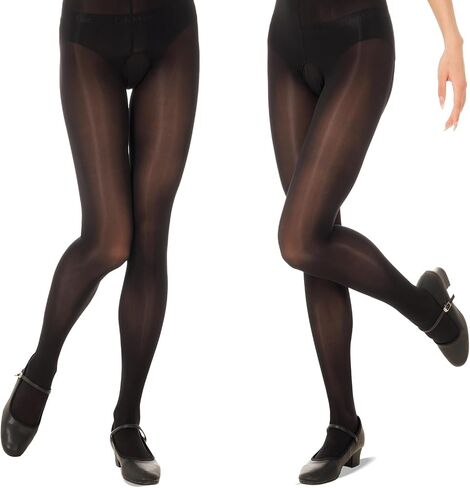 Sheer Tights for Women Open Crotch Pantyhose High Waist Shimmery Tights 2 Pairs in Saudi Arabia