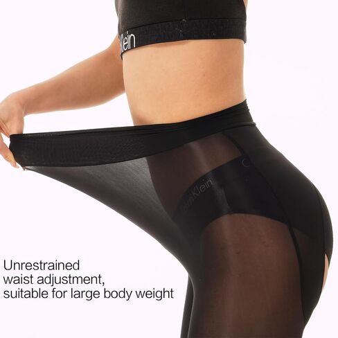 Sheer Tights for Women Open Crotch Pantyhose High Waist Shimmery Tights 2 Pairs in Saudi Arabia