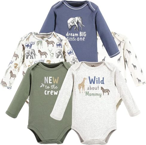 Touched by Nature baby-girls Organic Cotton Long-sleeve Bodysuits in Saudi Arabia