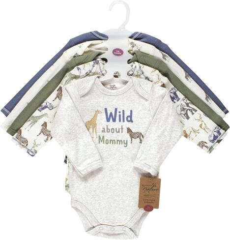 Touched by Nature baby-girls Organic Cotton Long-sleeve Bodysuits in Saudi Arabia