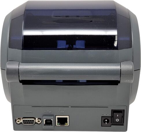 زيبرا GX420D مع شاشة عرض، طابعة باركود حرارية للملصقات، اتصال USB/إيثرنت/تسلسلي، GX42-202410-000 (متجدد) in Saudi Arabia