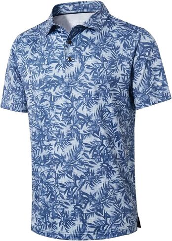 Mens Golf Shirts Short Sleeve Moisture Wicking Dry Fit Print Performance Athletic Casual Golf Polo Shirts for Men in Saudi Arabia