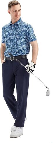 Mens Golf Shirts Short Sleeve Moisture Wicking Dry Fit Print Performance Athletic Casual Golf Polo Shirts for Men in Saudi Arabia