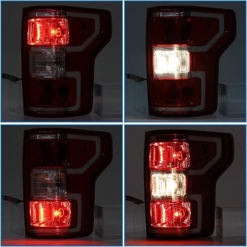 Tail Light Rear Lamp Fit For 18 19 20 2018 2019 2020 Ford F150 F-150 With Bulbs And Harness (Chrome Trim - R) in Saudi Arabia