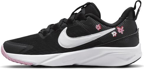حذاء Nike Star Runner 4 NN SE للأطفال الصغار (FJ8079-001، أسود/وردي مرتفع/Picante أحمر/أبيض) مقاس 2 in Saudi Arabia