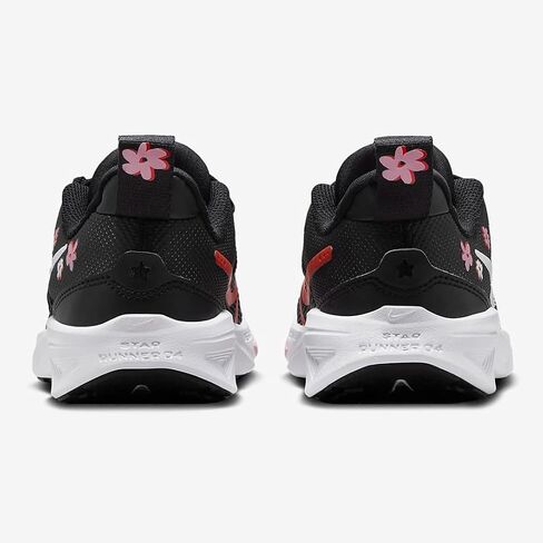 حذاء Nike Star Runner 4 NN SE للأطفال الصغار (FJ8079-001، أسود/وردي مرتفع/Picante أحمر/أبيض) مقاس 2 in Saudi Arabia