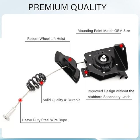 رافعة الإطارات الاحتياطية، رافعة حامل عجلة ونش الإطارات الاحتياطية 924-510 لـ 1999-2017 تشيفي سيلفرادو 1500 2500 3500 سوبربان تاهو، جي إم سي سييرا 1500 2500 3500 يوكون | يستبدل # 20870067، 15703311، 15866164 in Kuwait