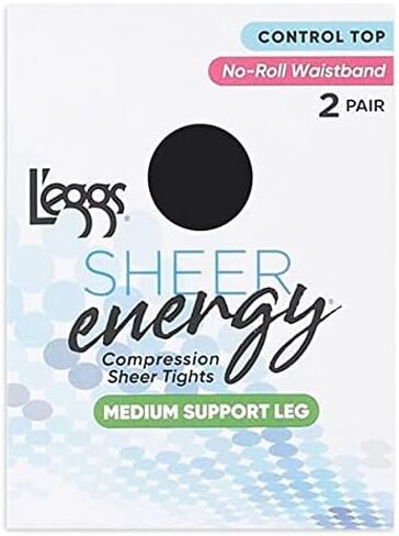 حزام خصر علوي غير ملتف للتحكم في الطاقة من L'eggs، Queen Plus، أسود فاتح، زوجان in Kuwait