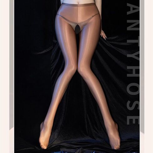 Oil Shiny Pantyhose for Women Glossy Pantyhose Nylon Sheer Tights Shiny Sexy Low Waisted in Saudi Arabia
