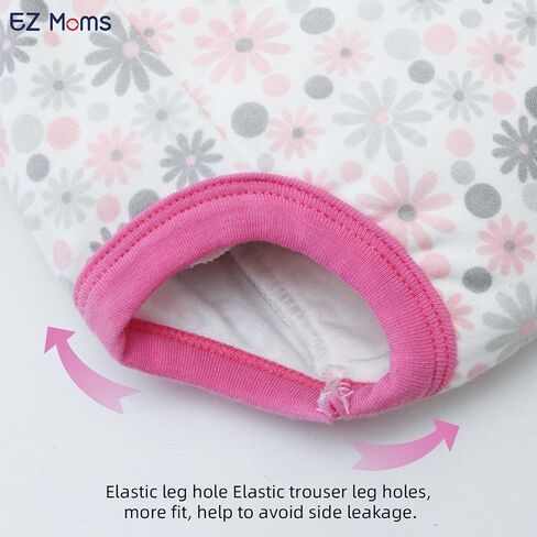 EZ Moms 4 Packs Toddler Potty Training Underwear Leakproof Soft Absorbent Kid Confident Toilet Training Pants for Girls 3T 100% Cotton Underwear Reusable Baby Girl Pee Pants with Potty Sticker Chart in Saudi Arabia