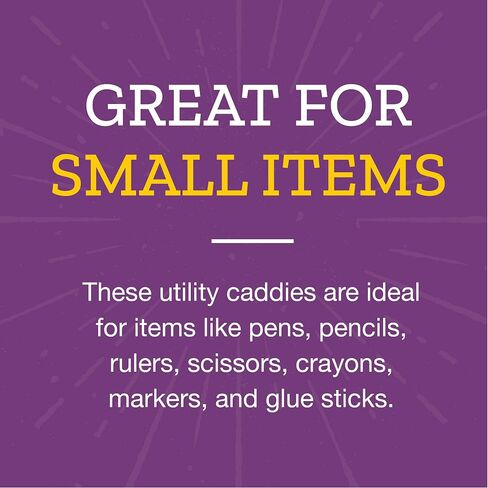 Really Good Stuff Four-Compartment Caddies -6 Pack- Classroom Table Caddies for Easy Organization of Small Items - Assorted Primary Colors Portable Plastic Storage Classroom Caddy in Saudi Arabia
