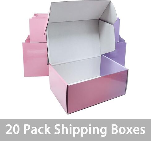 20 Pack Shipping Boxes, 9x6x4 Inches, Medium Corrugated Cardboard Shipping Boxes for Packaging Small Business, Packaging Gift Mailer Boxes for Shipping, Express, Gift Wrapping, Christmas in Kuwait
