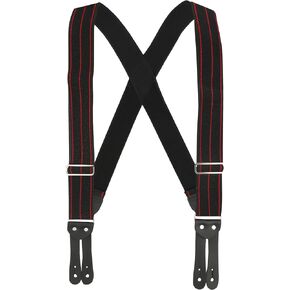 Welch, WK-3854Y-LEF-BRP, Tuff Stuff Work Suspenders for Men and Women - Button on Pants, Heavy Duty 2" wide Elastic, Adjustable Strap, for Jeans, Pants, and Trousers, Size X-Large